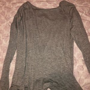 Long sleeve open back top